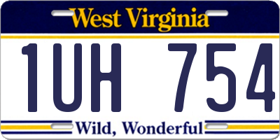 WV license plate 1UH754