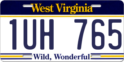WV license plate 1UH765