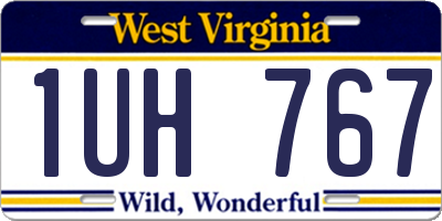 WV license plate 1UH767