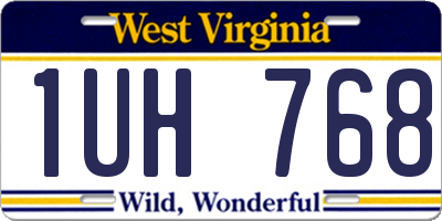 WV license plate 1UH768