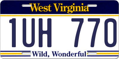 WV license plate 1UH770