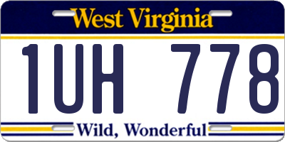 WV license plate 1UH778