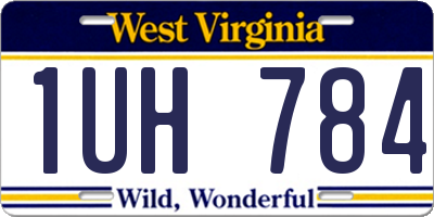 WV license plate 1UH784