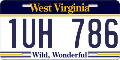 WV license plate 1UH786