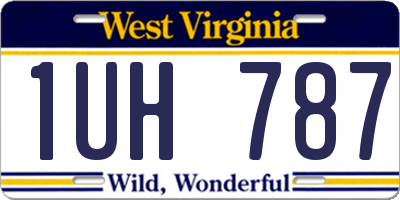 WV license plate 1UH787