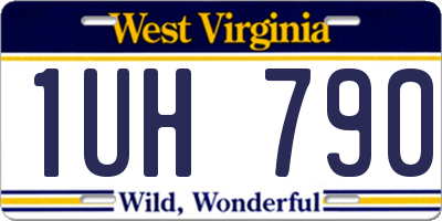 WV license plate 1UH790