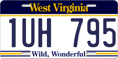 WV license plate 1UH795