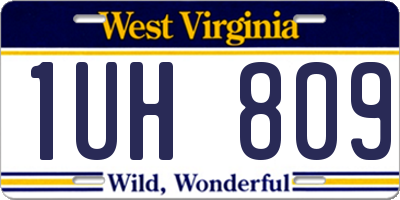 WV license plate 1UH809