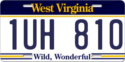 WV license plate 1UH810