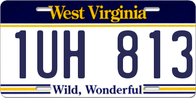 WV license plate 1UH813