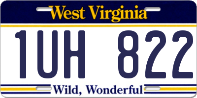 WV license plate 1UH822