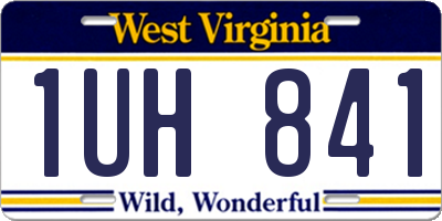 WV license plate 1UH841