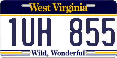 WV license plate 1UH855