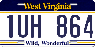 WV license plate 1UH864