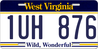 WV license plate 1UH876