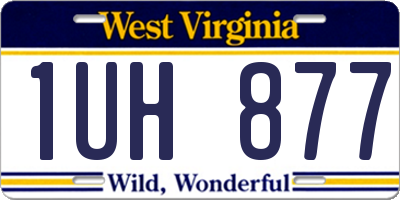 WV license plate 1UH877