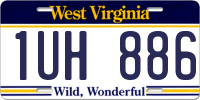 WV license plate 1UH886