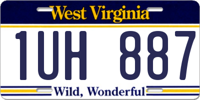 WV license plate 1UH887