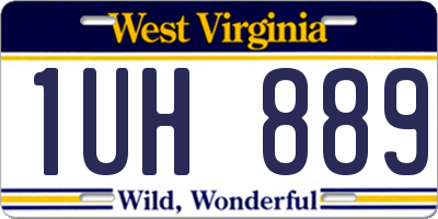 WV license plate 1UH889