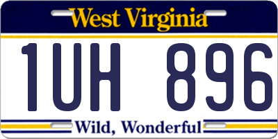 WV license plate 1UH896