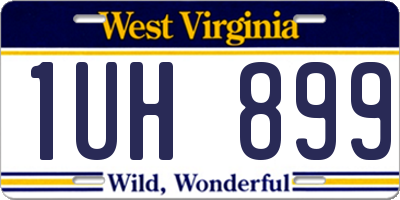 WV license plate 1UH899