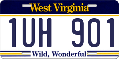 WV license plate 1UH901