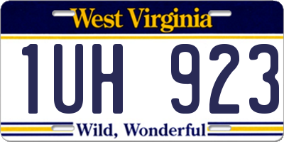 WV license plate 1UH923