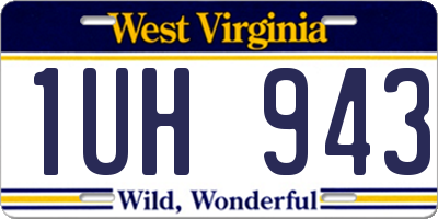 WV license plate 1UH943