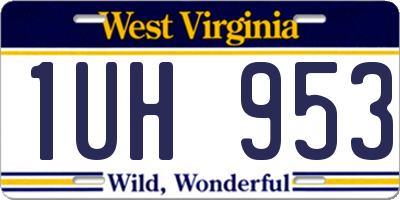 WV license plate 1UH953