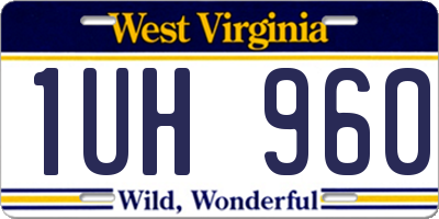 WV license plate 1UH960