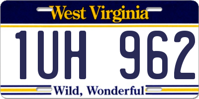 WV license plate 1UH962