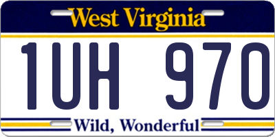 WV license plate 1UH970