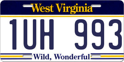 WV license plate 1UH993