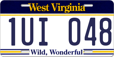 WV license plate 1UI048