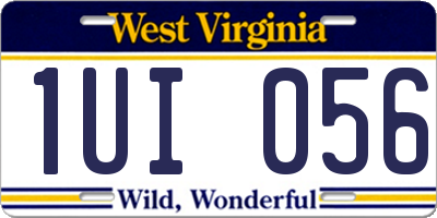 WV license plate 1UI056