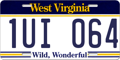 WV license plate 1UI064