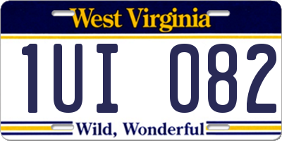 WV license plate 1UI082