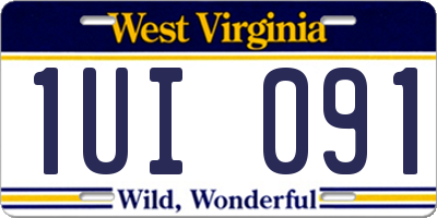 WV license plate 1UI091