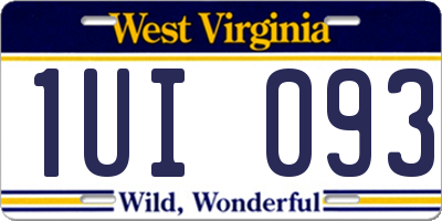 WV license plate 1UI093