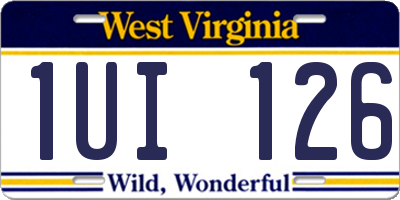 WV license plate 1UI126