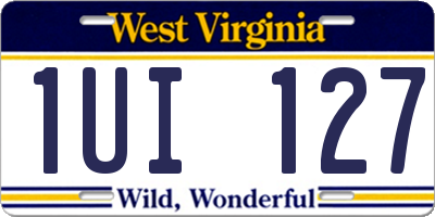 WV license plate 1UI127