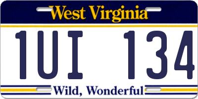 WV license plate 1UI134