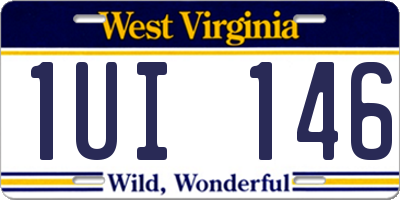 WV license plate 1UI146