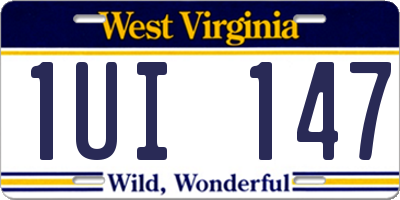 WV license plate 1UI147