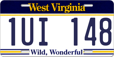 WV license plate 1UI148