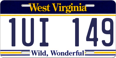 WV license plate 1UI149