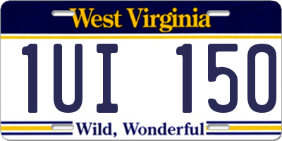 WV license plate 1UI150