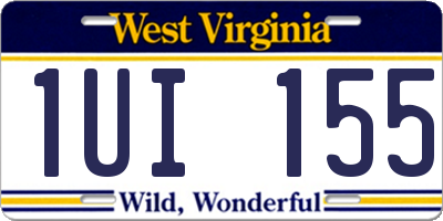 WV license plate 1UI155