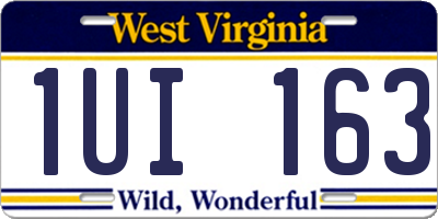WV license plate 1UI163