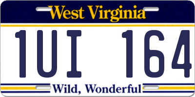 WV license plate 1UI164
